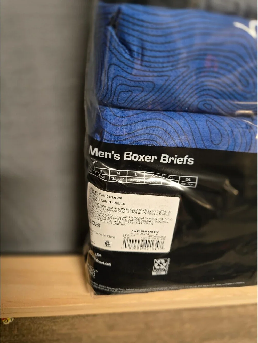Athletic Works Men's 5 Pack Boxer Briefs Size 40-42